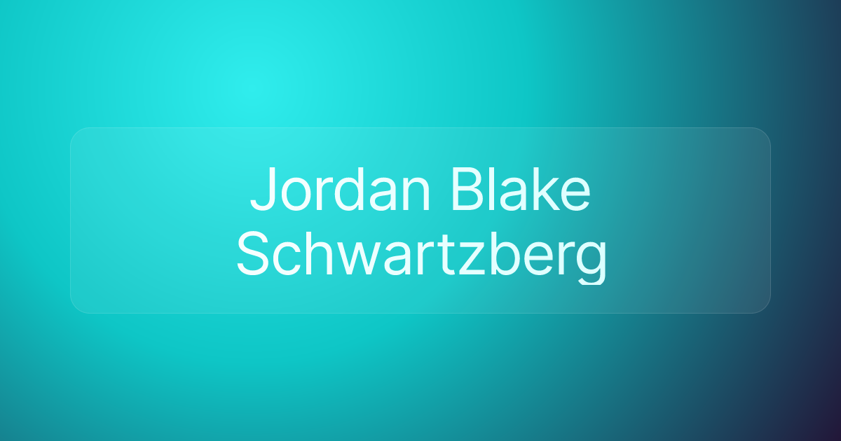 Jordan Blake Schwartzberg