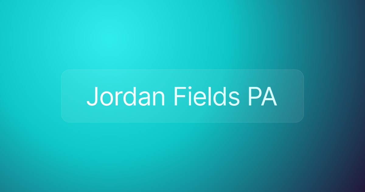 Jordan Fields PA