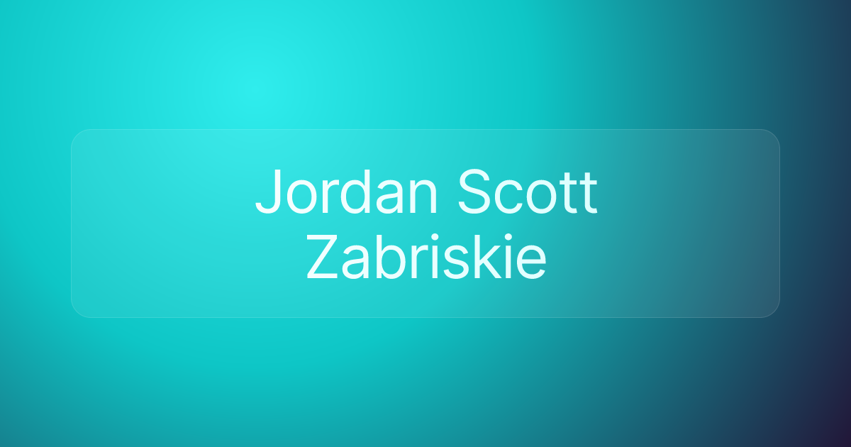 Jordan Scott Zabriskie
