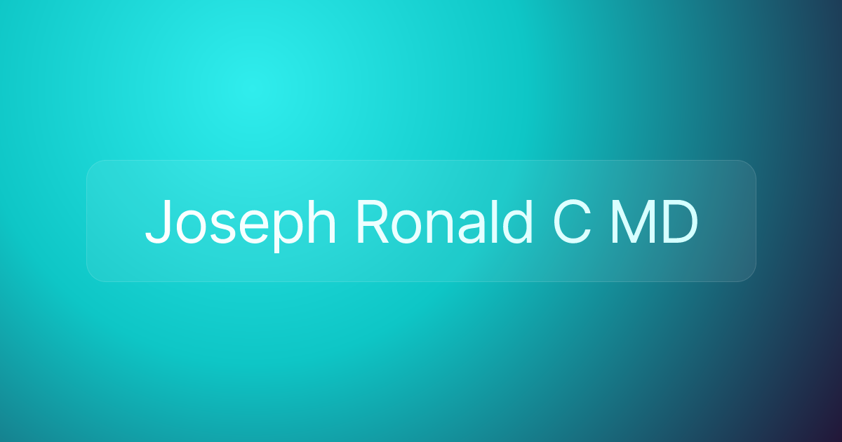 Joseph Ronald C MD