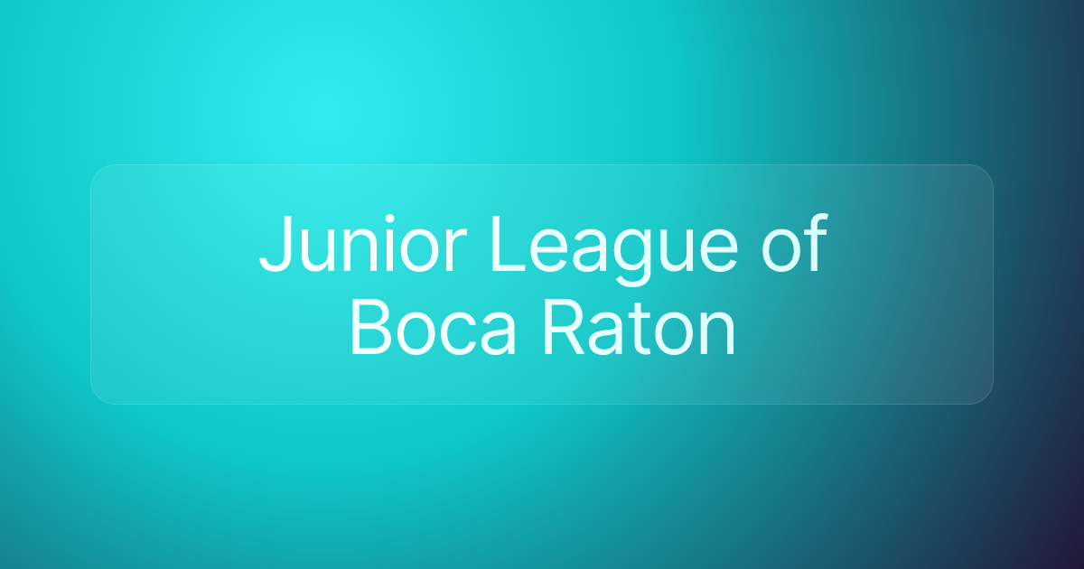 Junior League of Boca Raton