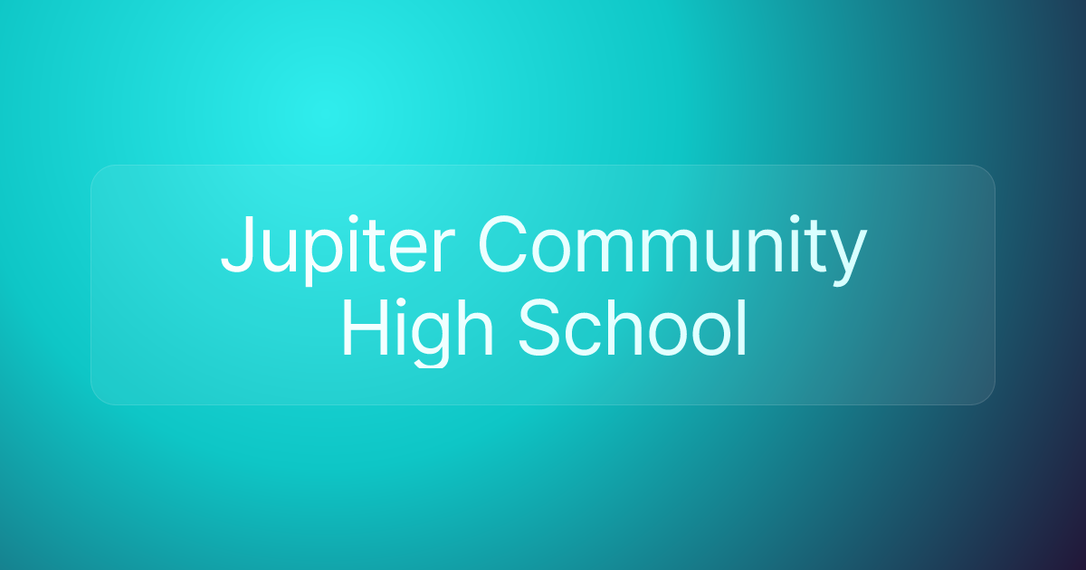 Jupiter Community High School