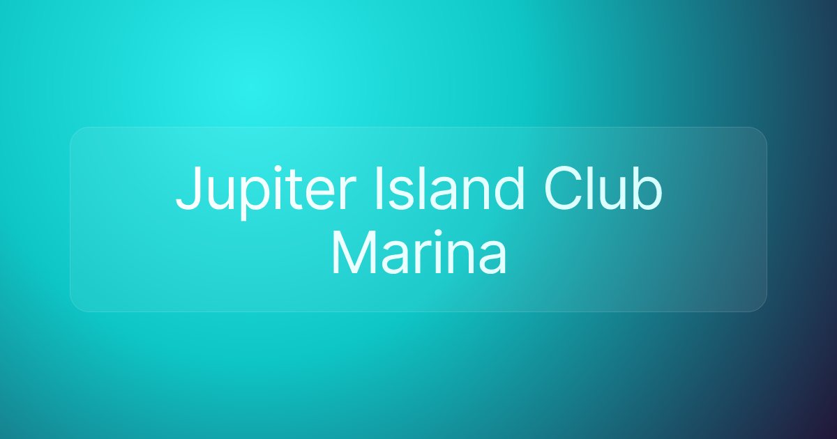Jupiter Island Club Marina