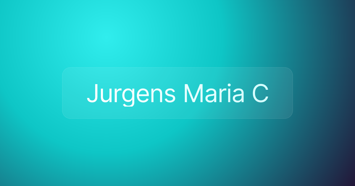 Jurgens Maria C