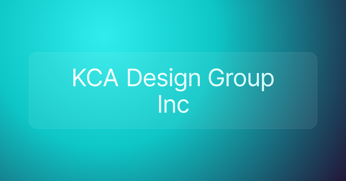 KCA Design Group Inc