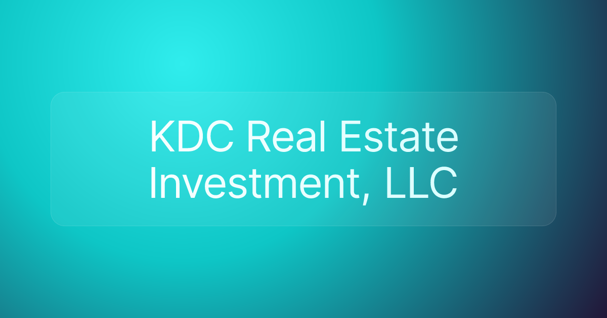 KDC Real Estate Investment, LLC