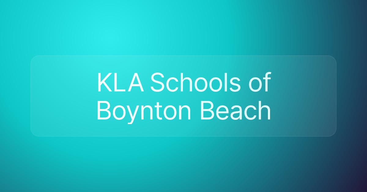 KLA Schools of Boynton Beach