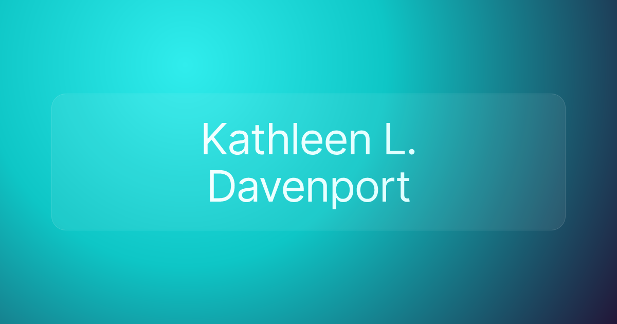 Kathleen L. Davenport