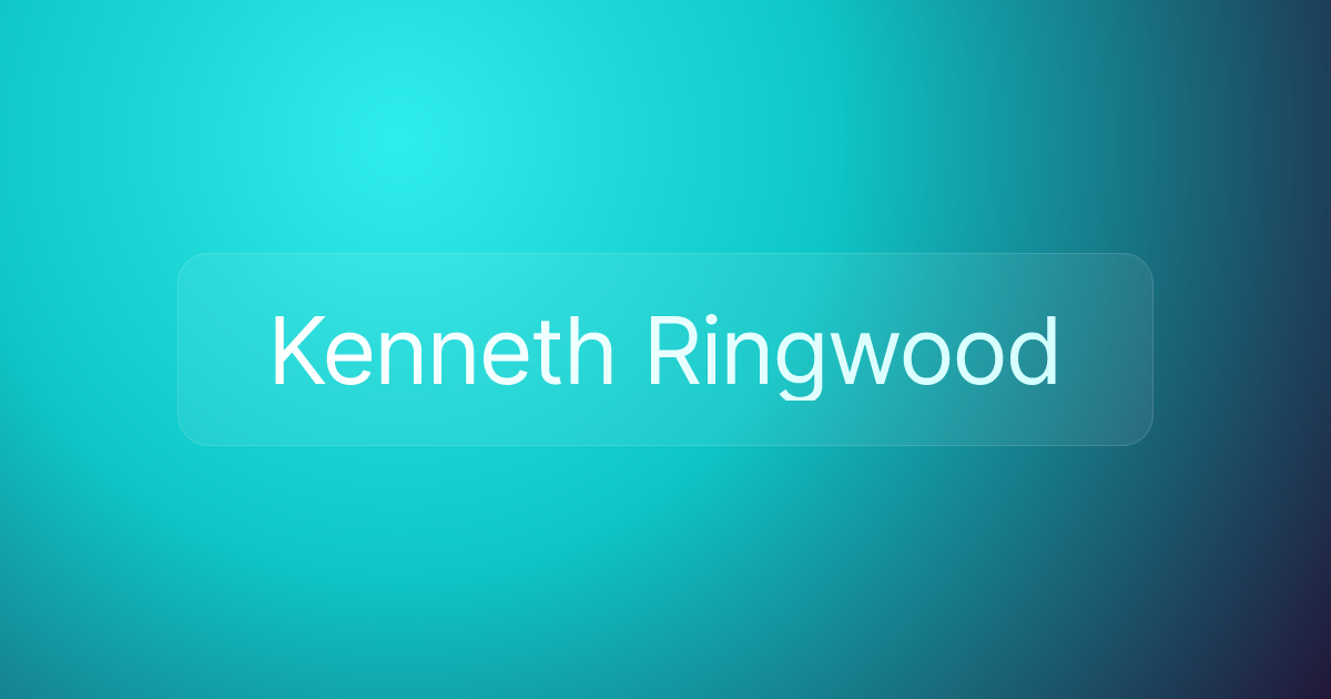 Kenneth Ringwood
