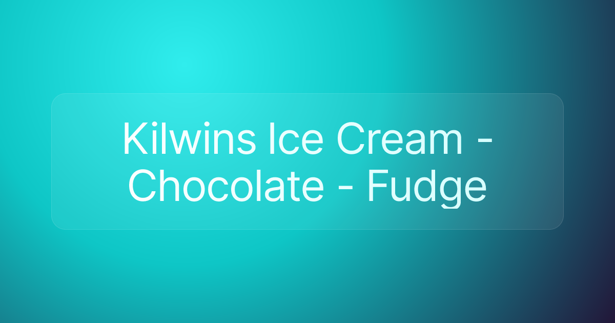 Kilwins Ice Cream - Chocolate - Fudge