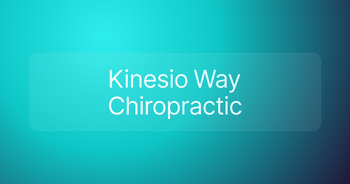 Kinesio Way Chiropractic