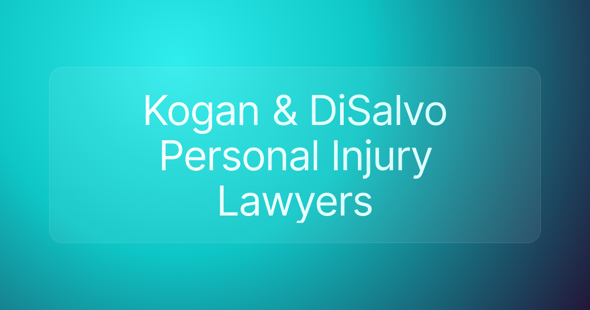 Kogan & DiSalvo Personal Injury Lawyers