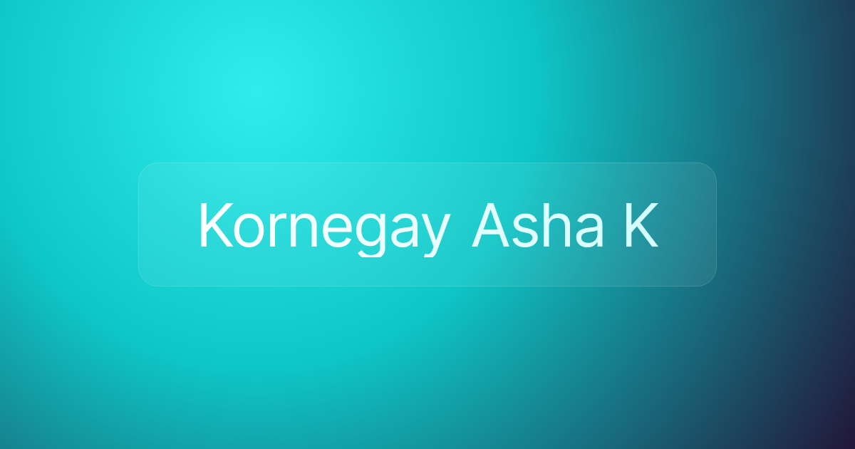 Kornegay Asha K