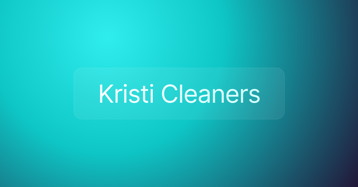 Kristi Cleaners