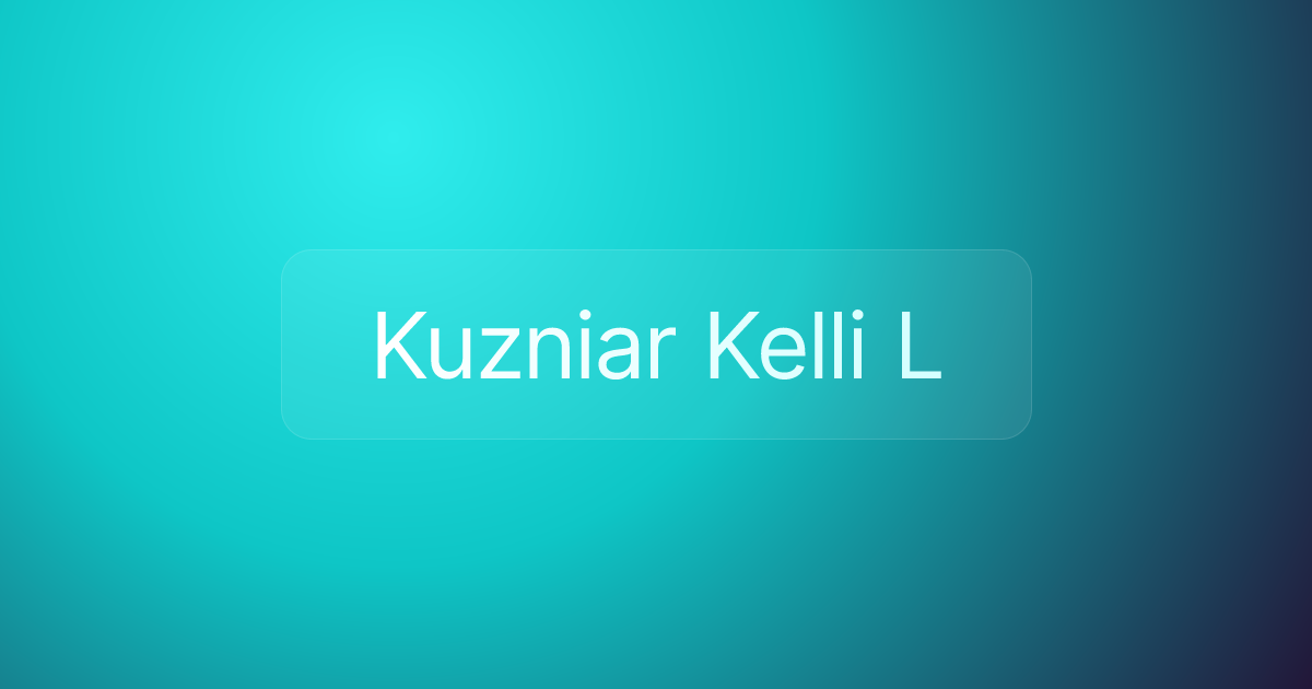 Kuzniar Kelli L