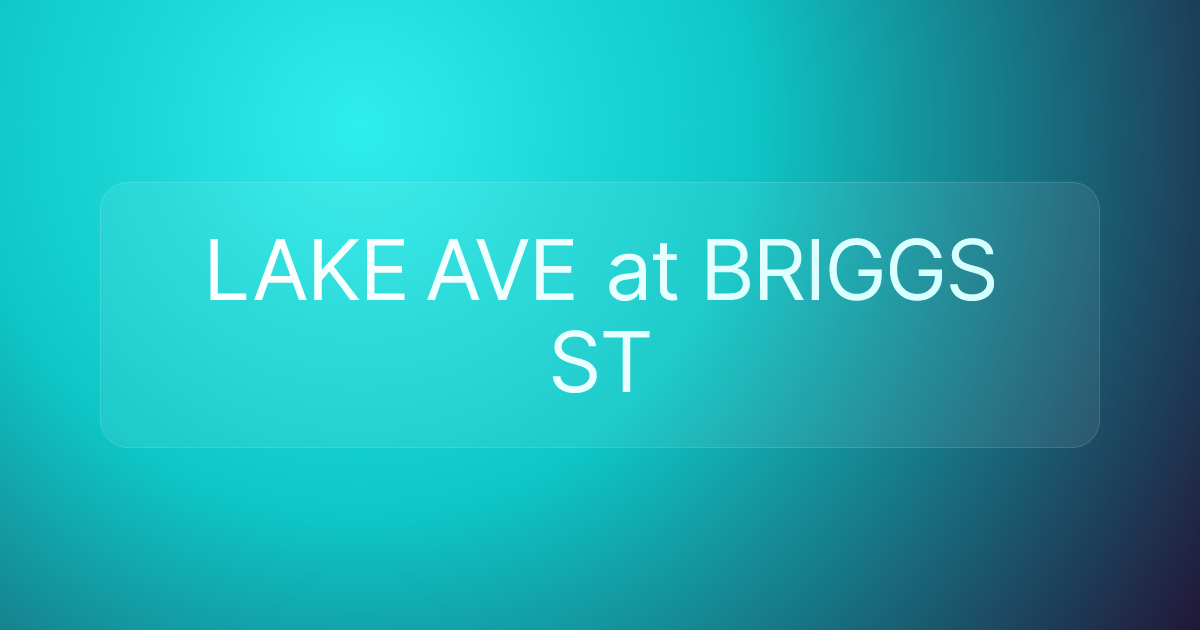 LAKE AVE at BRIGGS ST