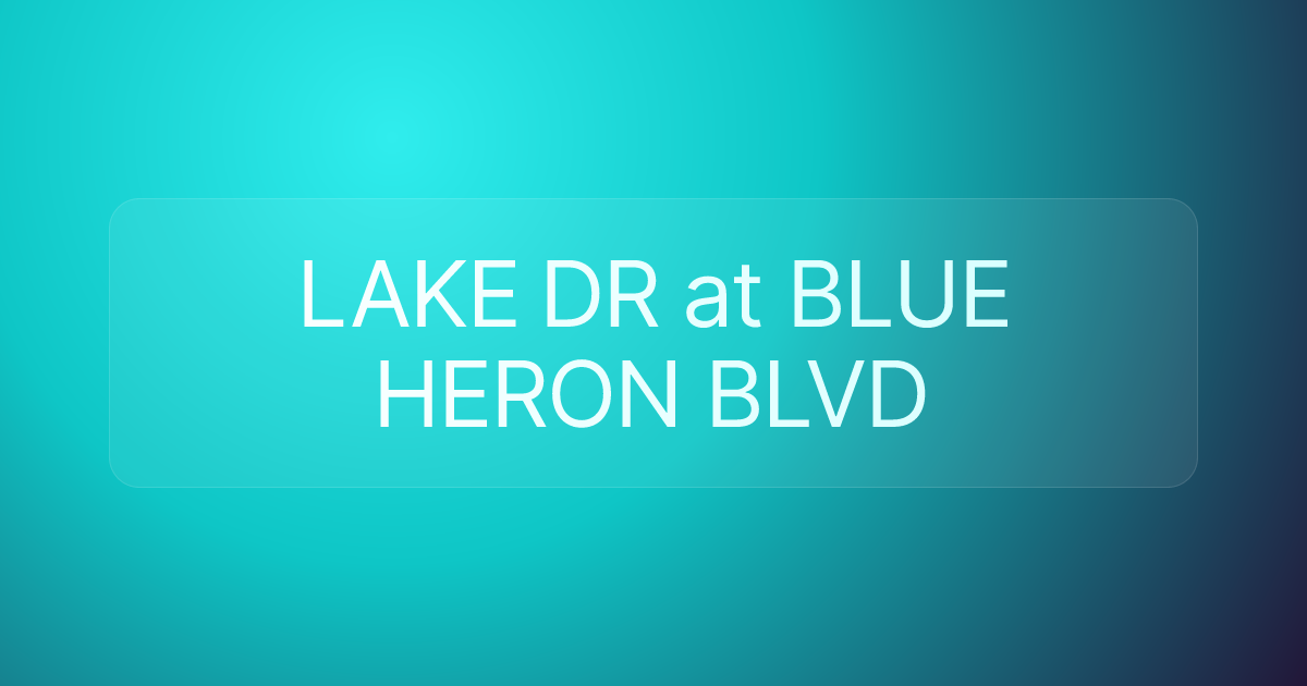 LAKE DR at BLUE HERON BLVD