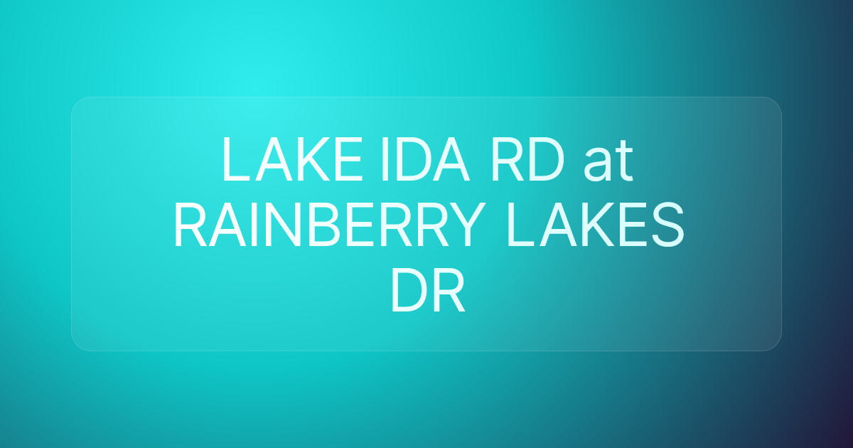 LAKE IDA RD at RAINBERRY LAKES DR