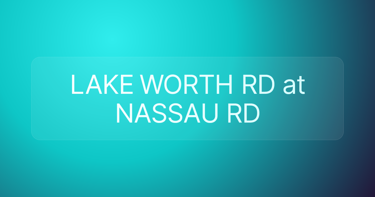 LAKE WORTH RD at NASSAU RD