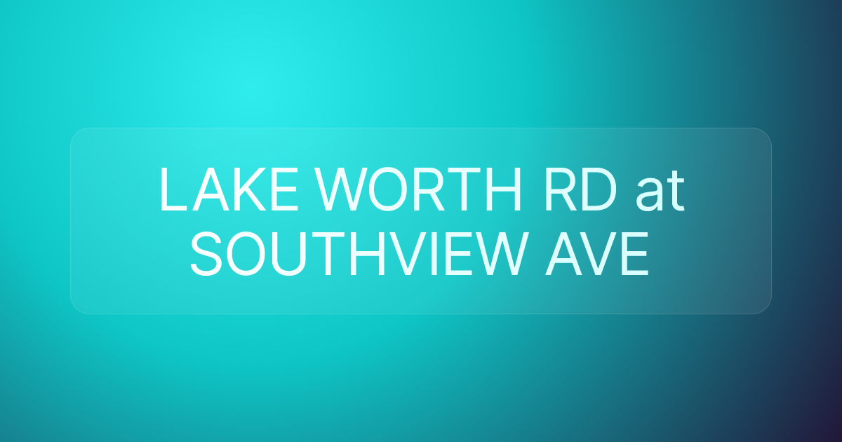 LAKE WORTH RD at SOUTHVIEW AVE