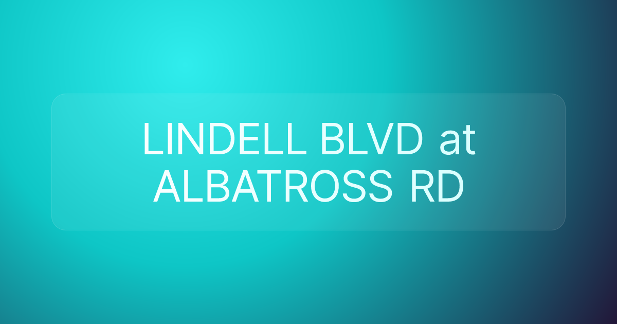 LINDELL BLVD at ALBATROSS RD