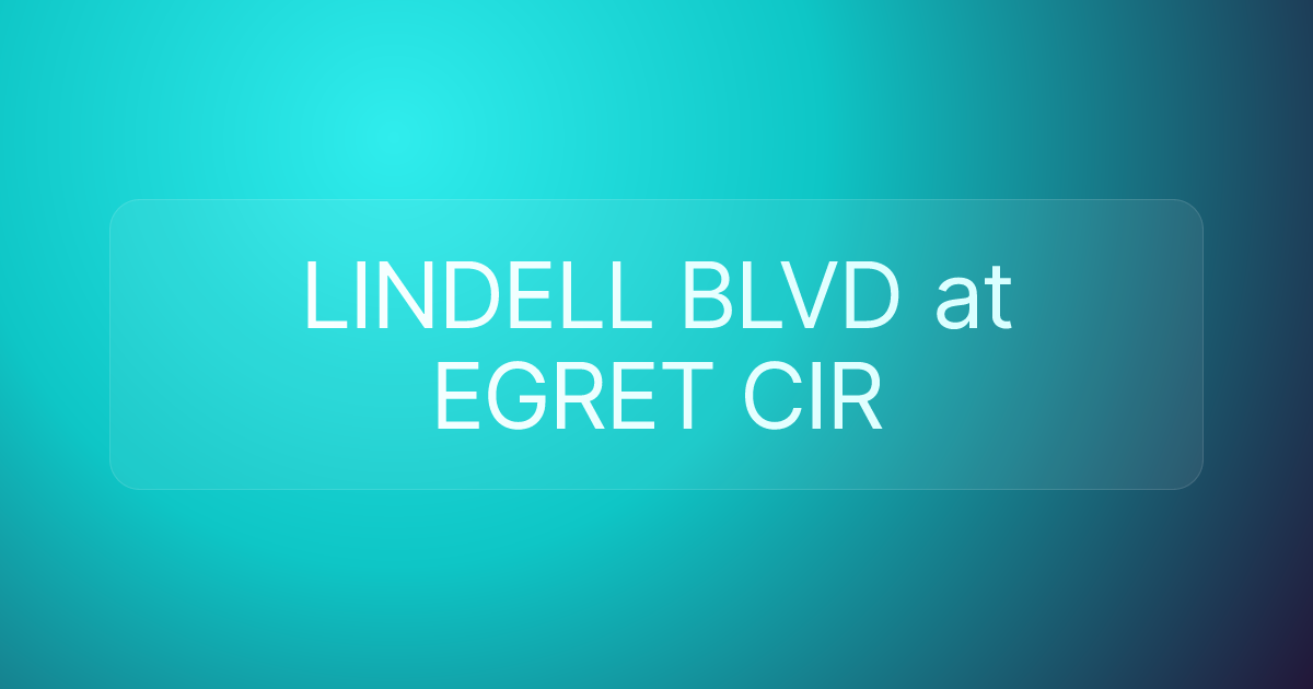 LINDELL BLVD at EGRET CIR