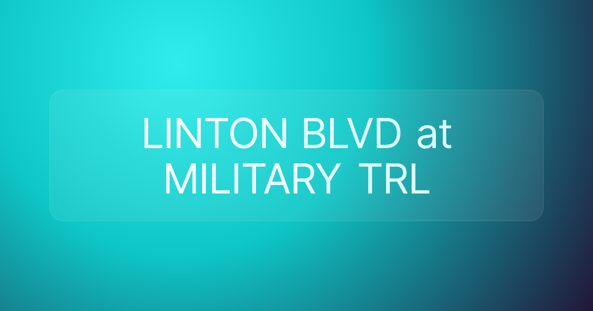 LINTON BLVD at MILITARY TRL