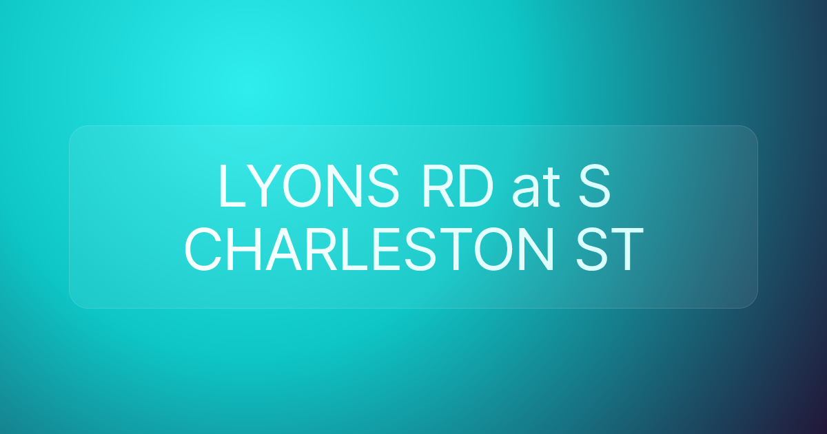LYONS RD at S CHARLESTON ST