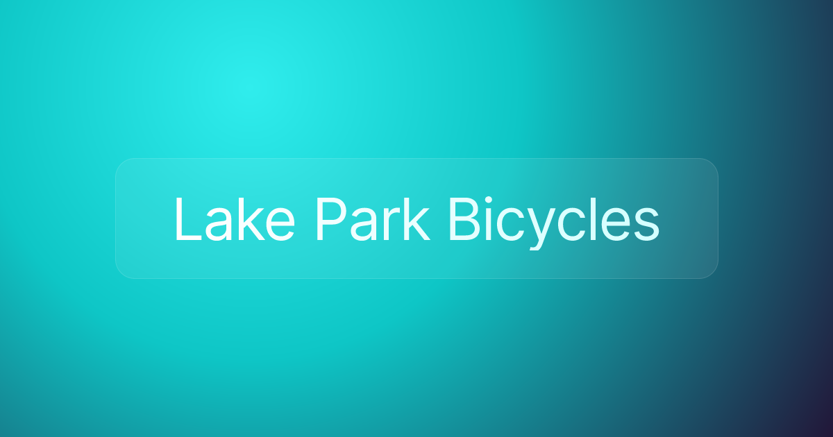 Lake Park Bicycles