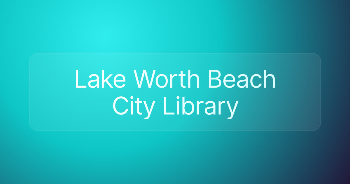 Lake Worth Beach City Library