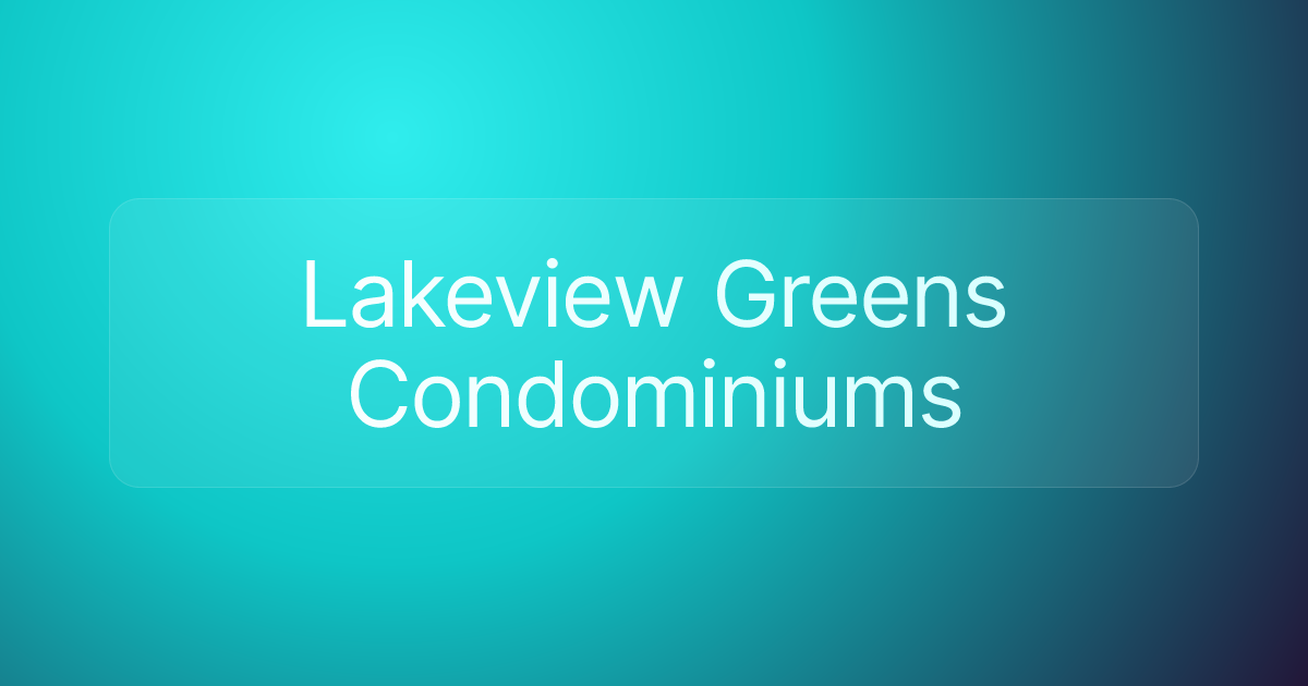 Lakeview Greens Condominiums