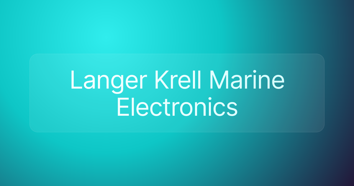 Langer Krell Marine Electronics