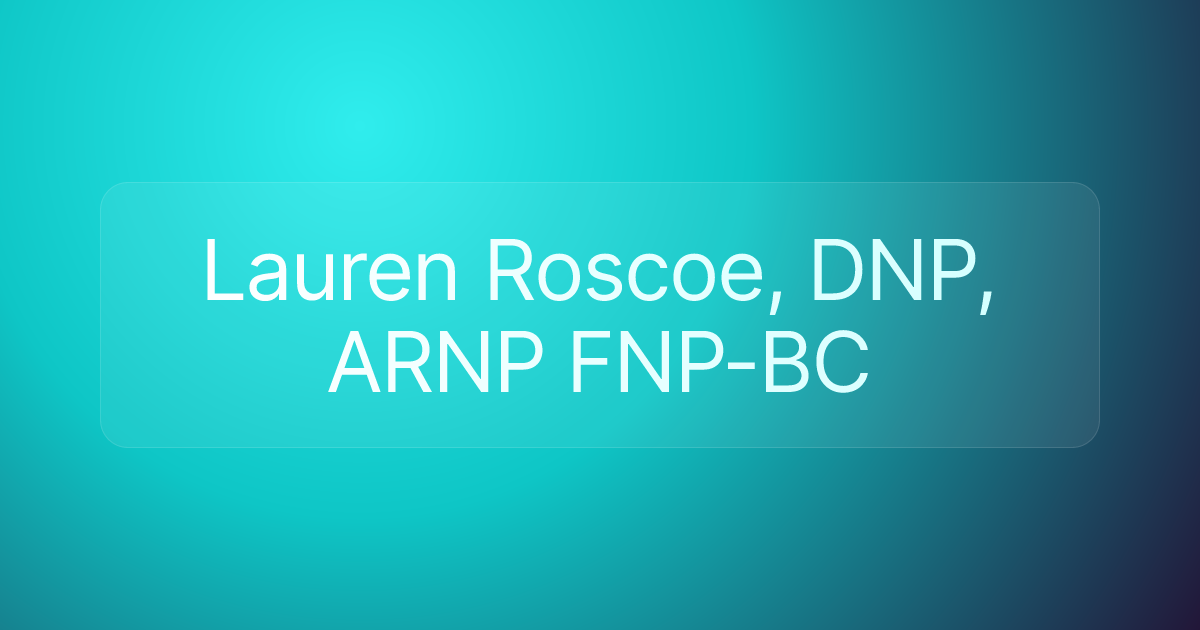 Lauren Roscoe, DNP, ARNP FNP-BC