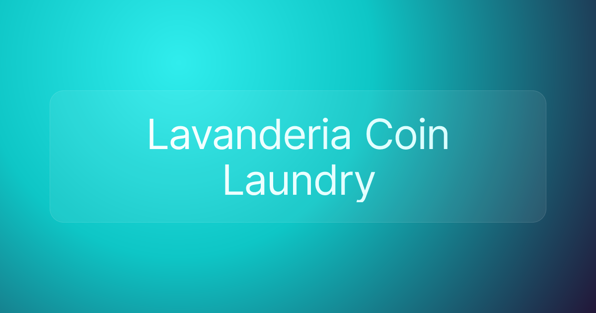 Lavanderia Coin Laundry