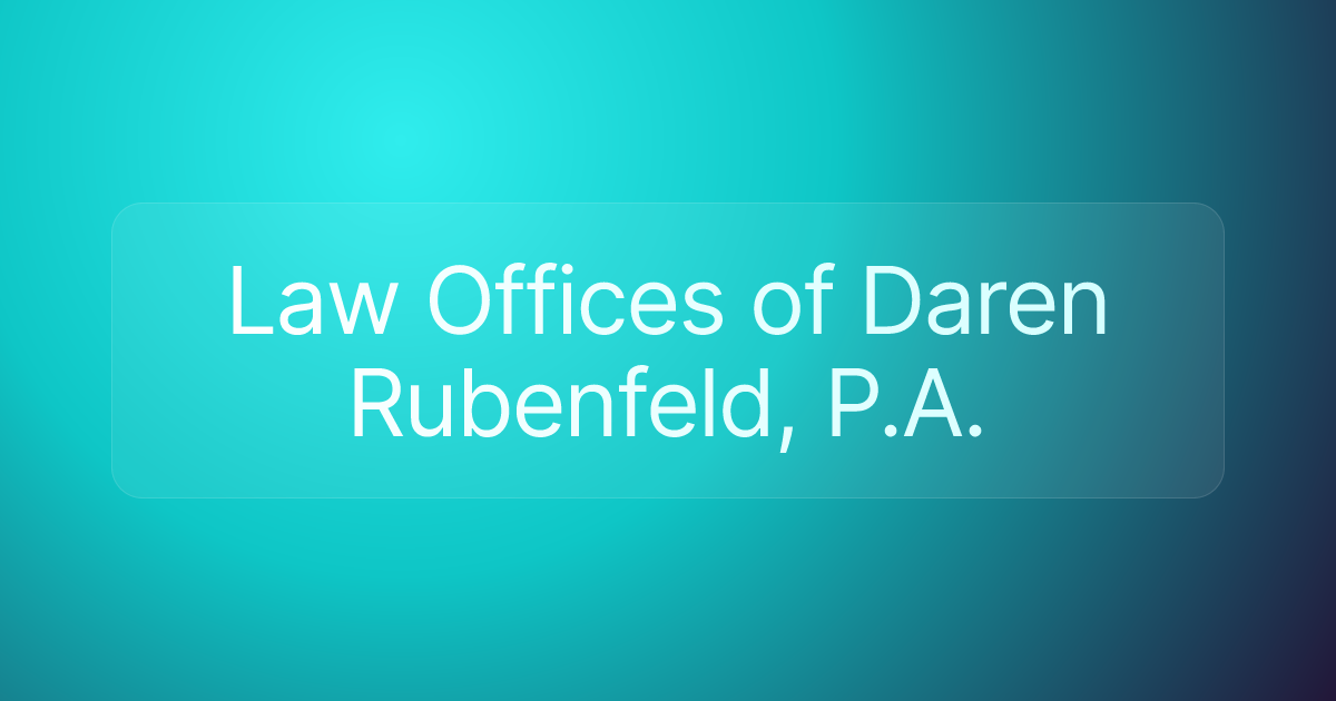 Law Offices of Daren Rubenfeld, P.A.