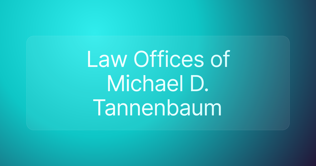 Law Offices of Michael D. Tannenbaum