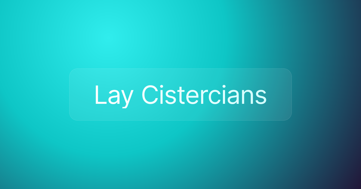 Lay Cistercians