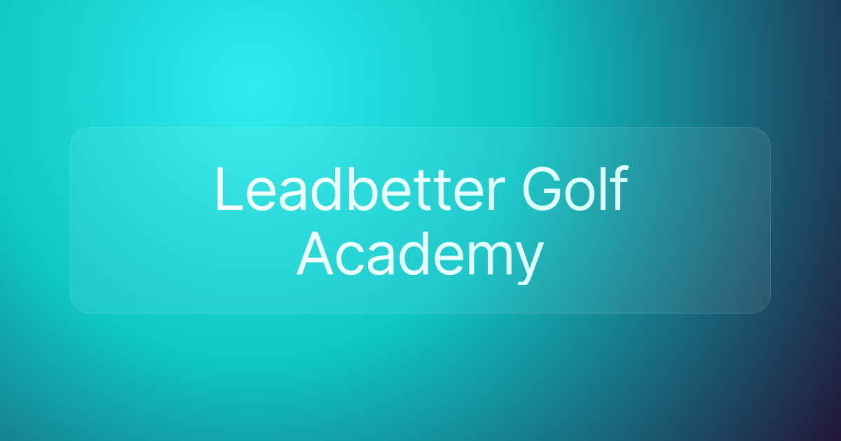 Leadbetter Golf Academy