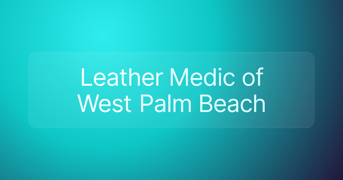 Leather Medic of West Palm Beach