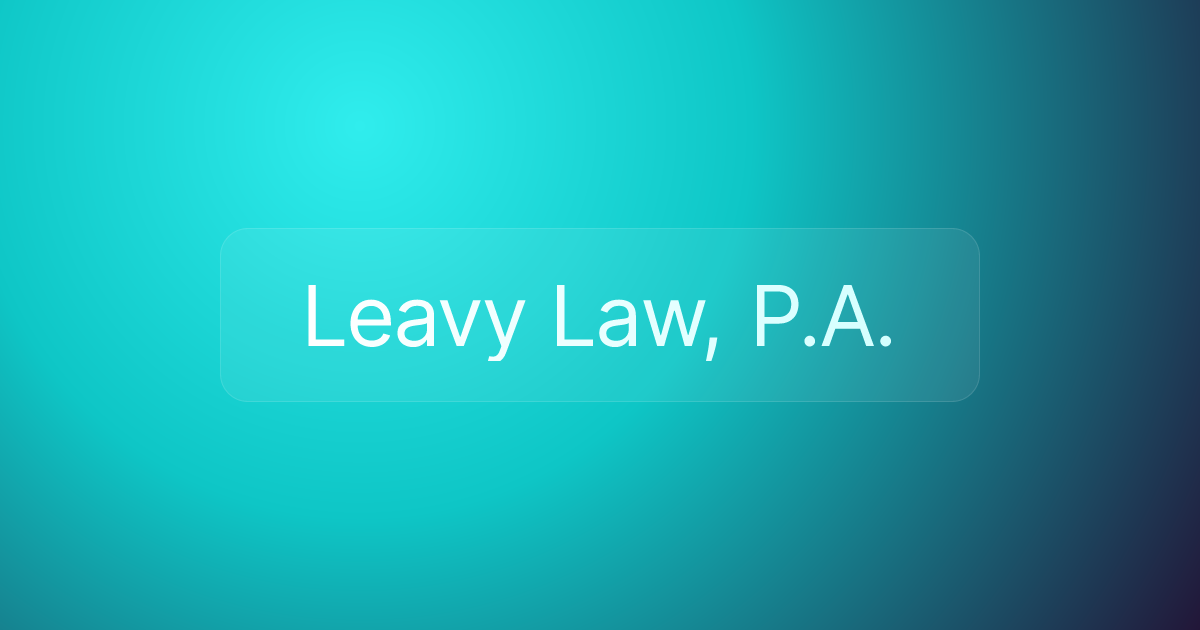 Leavy Law, P.A.