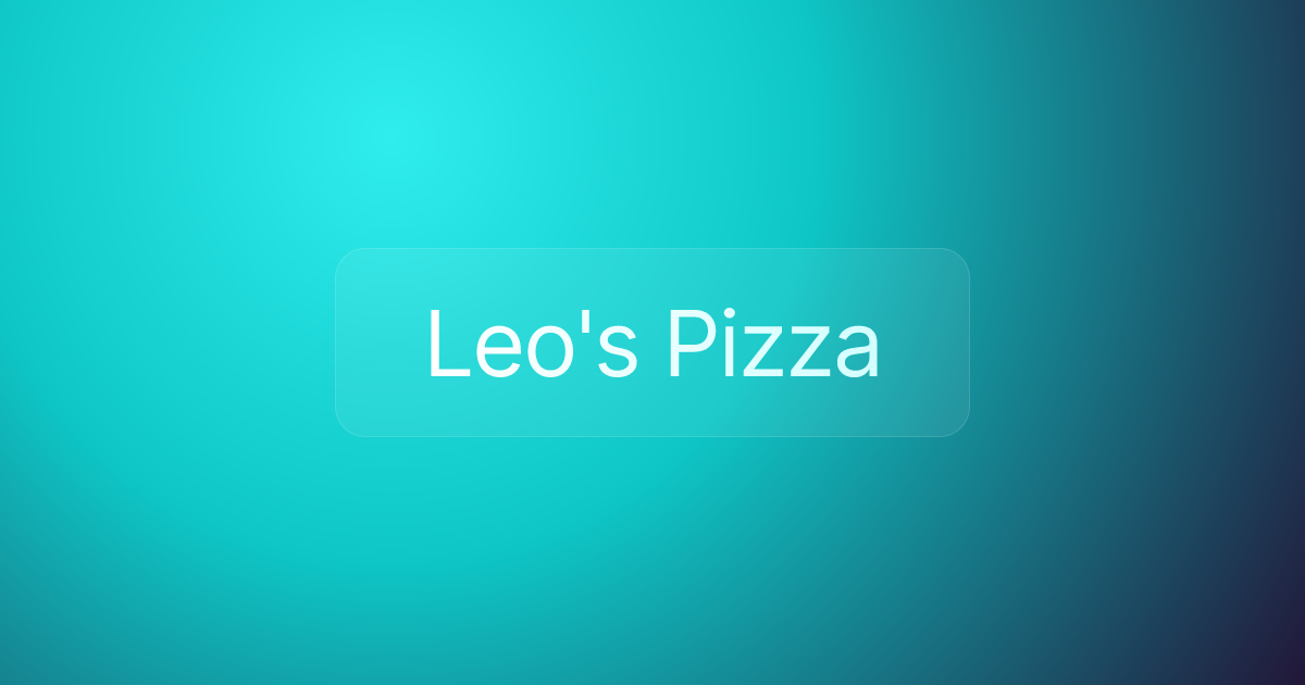 Leo's Pizza