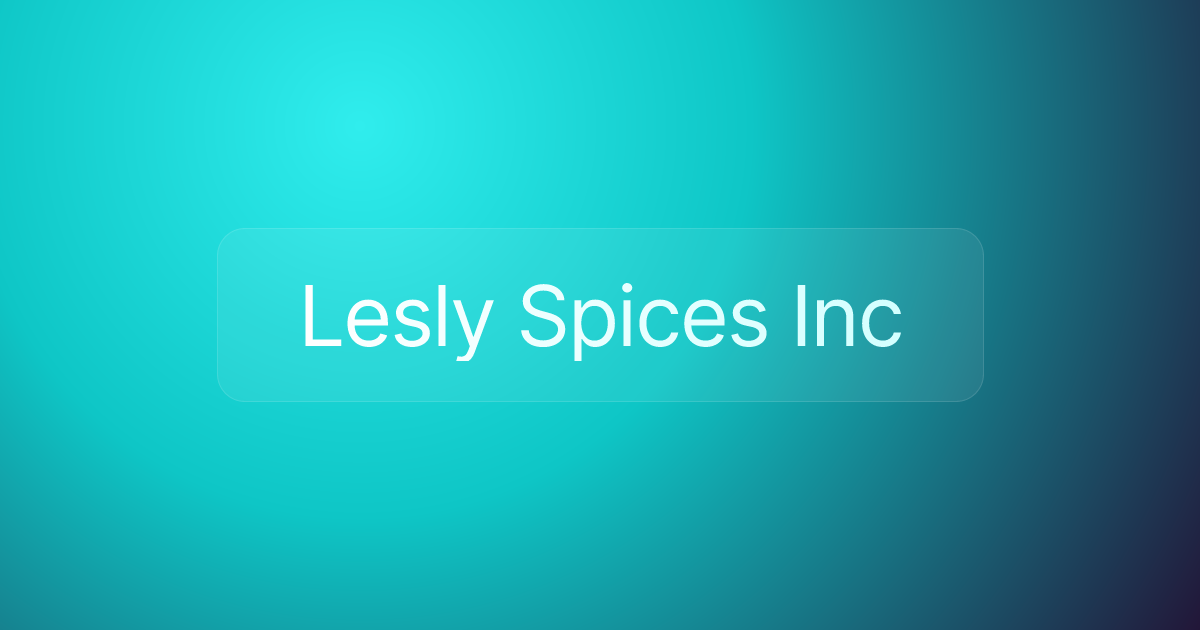 Lesly Spices Inc