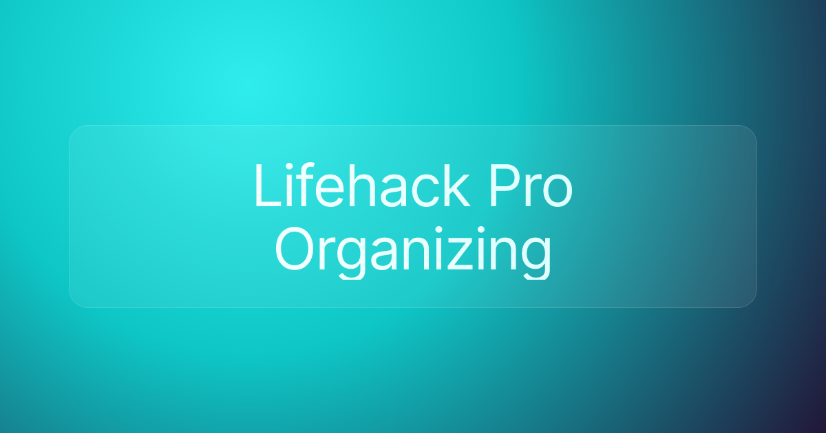 Lifehack Pro Organizing