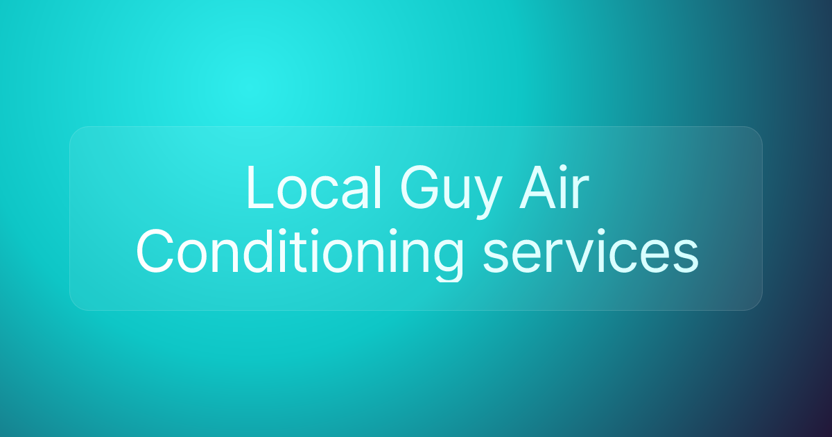 Local Guy Air Conditioning services