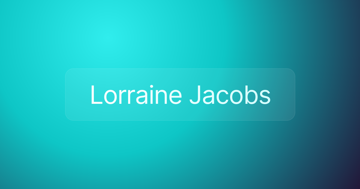 Lorraine Jacobs