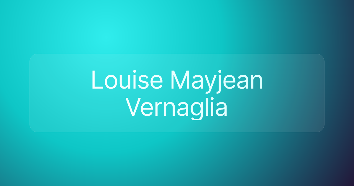 Louise Mayjean Vernaglia