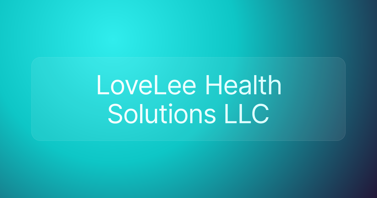 LoveLee Health Solutions LLC