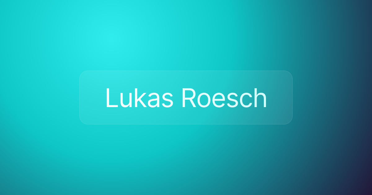 Lukas Roesch