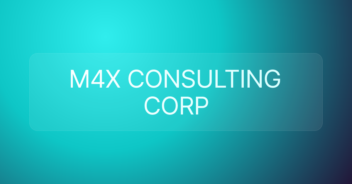 M4X CONSULTING CORP