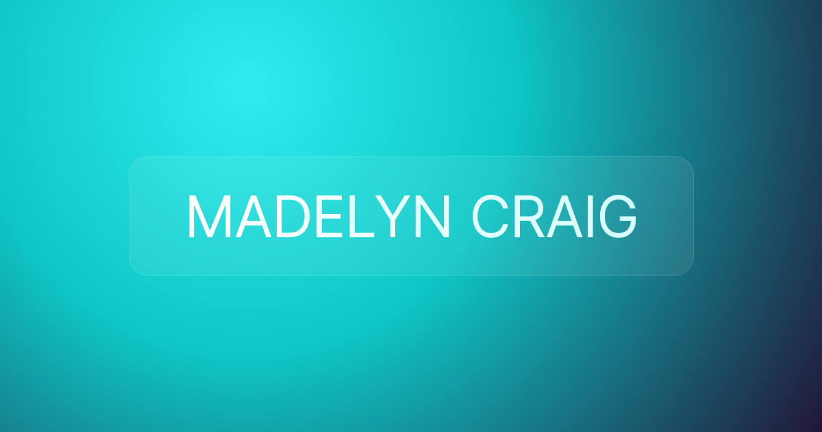 MADELYN CRAIG